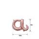 Air-Filled Rose Gold Lowercase Cursive Letter (a) Foil Balloon, 10in x 8in